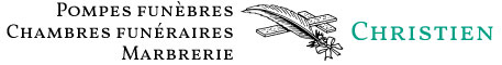 logo pompes funèbres marbrerie Christien
